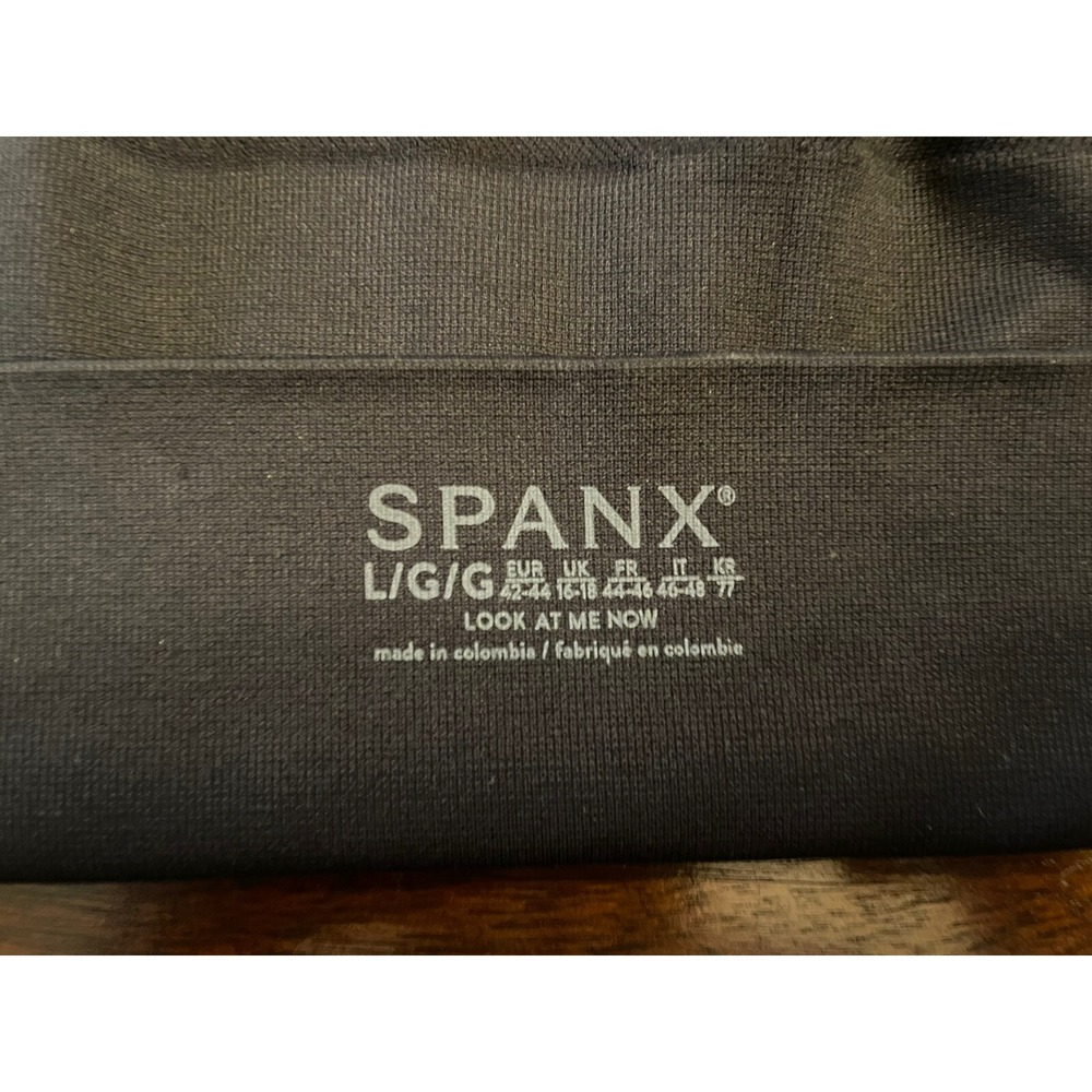 SPANX LOOK AT ME NOW SEAMLESS LEGGINGS Black Size L Shaping Shape wear. EUC - Picture 3 of 4